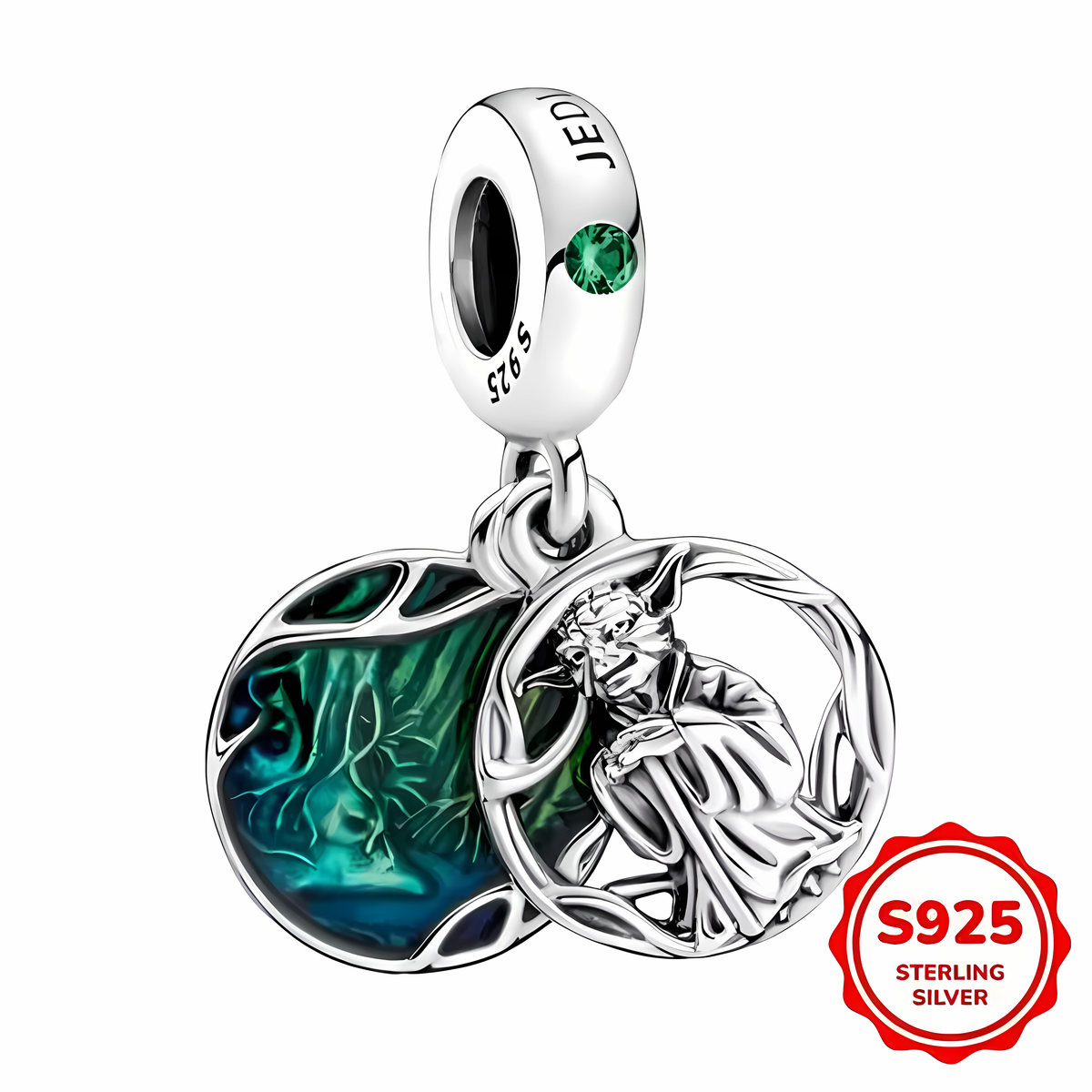 Charm Colgante Yoda Jedi con Esmalte Verde Star Wars