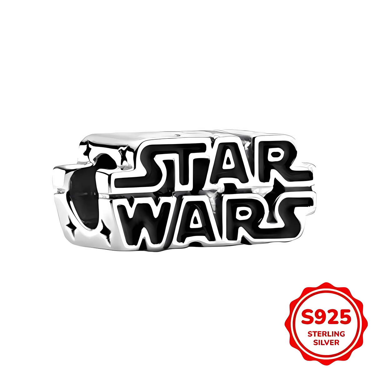 Charm Logo Star Wars con Esmalte Negro