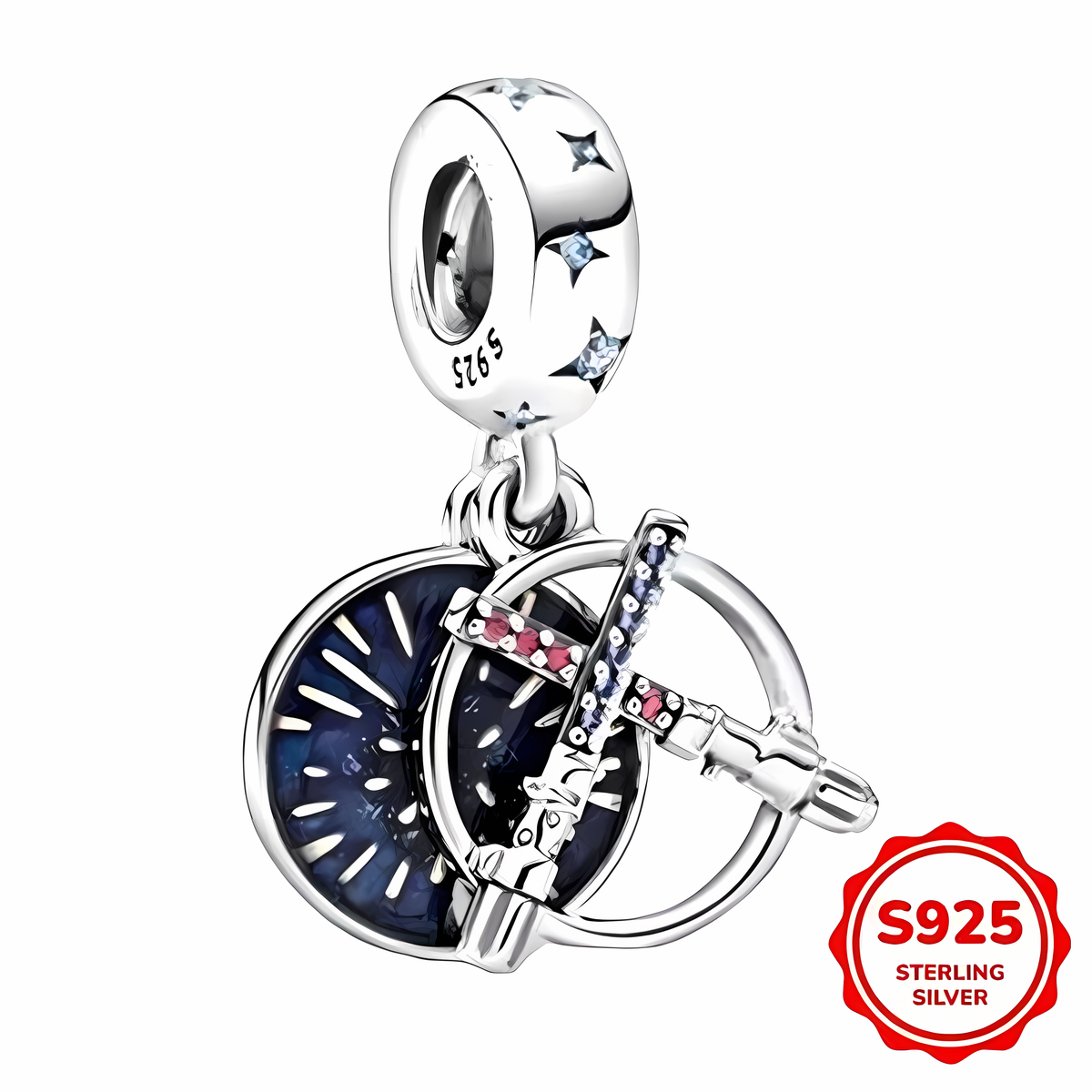 Charm Colgante Sables Láser y Luna Star Wars