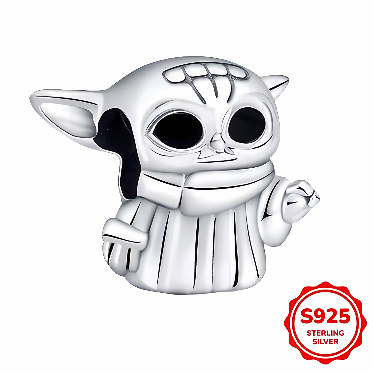 Charm Grogu Black Yoda Star Wars