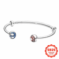 Pulsera Rígida Abierta Star Wars con Charms Cristales S925