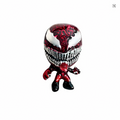 Charm bead chibi Carnage Marvel en plata con esmalte rojo oscuro metalizado y dientes blancos