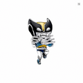 Charm bead chibi Lobezno Marvel X-Men en plata con esmalte negro dorado y garras de adamantium