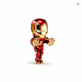 Charm Iron Man Marvel en plata con esmalte rojo y dorado y cristales en los repulsores