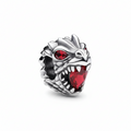 Charm Bead Cabeza de Dragón Game of Thrones en plata S925 con cristales rojos